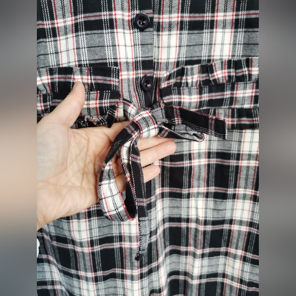 NWT Smash + Tess Remy Henley Romper Black Plaid size Large - Picture 7 of 10